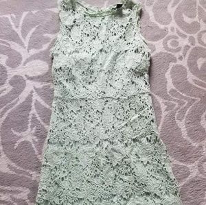 Green lace dress